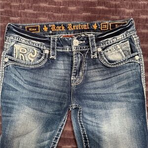 Rock Revival Women's Faded Indigo Boot Cut Jeans